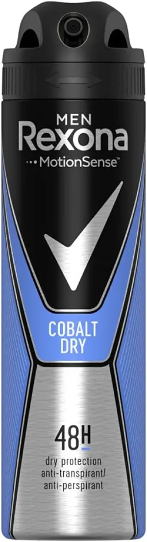 REXONA Men MotionSense Cobalt Dry 48h Anti-PERSPIRANT Spray 5.0 Oz / 150 ml