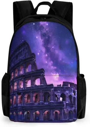 Rome Italy Famous Ancient Landmark Travel Laptop Backpack 16 Inch Computer Bag Lightweight Work Bag Daypack for Men Women