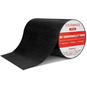 RV Underbelly Material RV Underbelly Tape, 6'' x 20' Waterproof Flex Belly Tape with Permanent Sealing Adhesive for Mobile Home, Camper Travel Trailer, Tear Repair Patch, Black