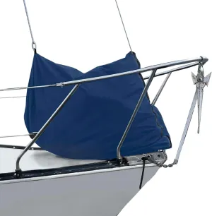 SavvyCraft Waterproof Jib Bag, Heavy Duty 600D Jib Sail Staybag, UV Protection Weather-Resistant Sailboat Headsail Bag, Medium 21" Dia x 30" top x 46" Bottom, Navy