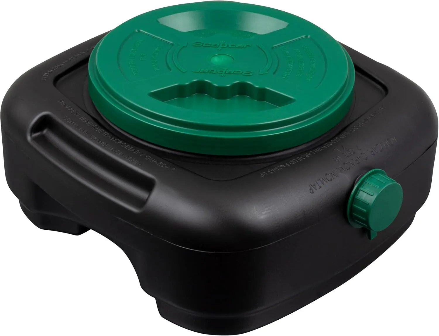 Scepter AM07029 7.3 Quart Oil Drain Pan with Lid, Filter Drain Screen, and Pour Spout for Automotive Fluids Including Engine Oil, Anti-Freeze, Transmission Fluid and More, 12" x 12-3/4" x 5.6"