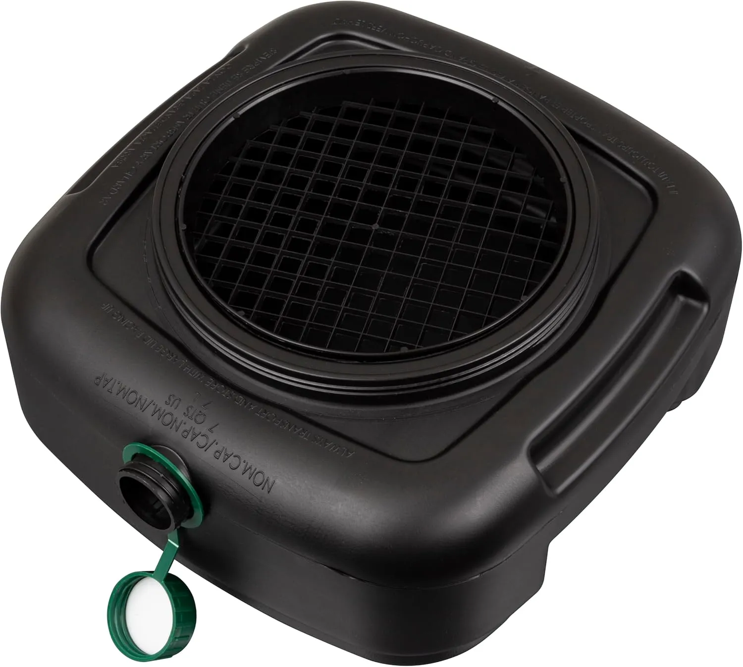 Scepter AM07029 7.3 Quart Oil Drain Pan with Lid, Filter Drain Screen, and Pour Spout for Automotive Fluids Including Engine Oil, Anti-Freeze, Transmission Fluid and More, 12" x 12-3/4" x 5.6"