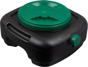 Scepter AM07029 7.3 Quart Oil Drain Pan with Lid, Filter Drain Screen, and Pour Spout for Automotive Fluids Including Engine Oil, Anti-Freeze, Transmission Fluid and More, 12" x 12-3/4" x 5.6"