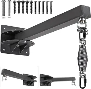 SELEWARE Wall Mount Heavy Bag Hanger Heavy Duty Punching Bag Hanger Adjustable Boxing Bag Bracket for Home Gym Indoor Outdoor Boxing, Muay Thai and MMA Training