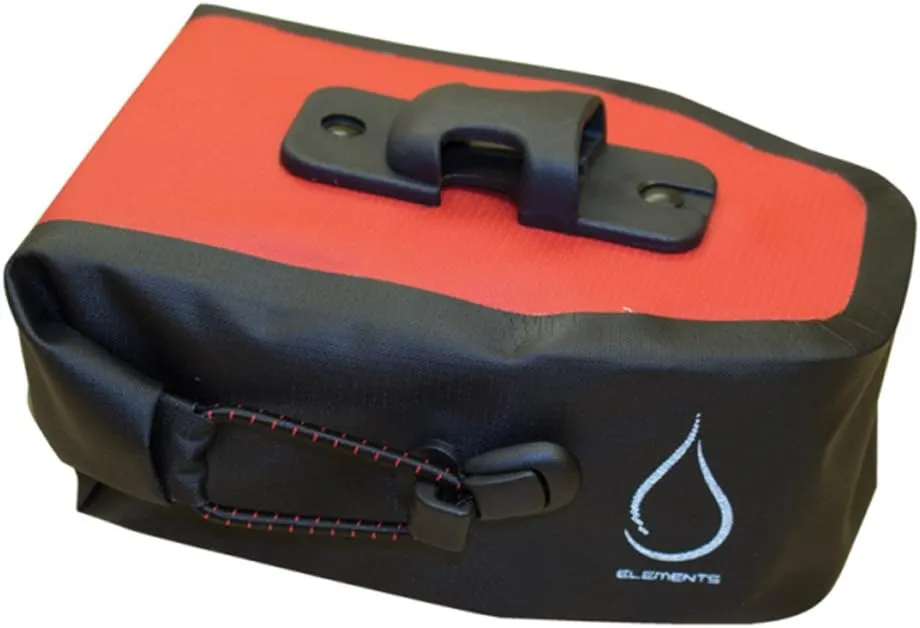 Serfas Monsoon Roll Top Waterproof Bicycle Saddle Bag - Medium (Red/Black)