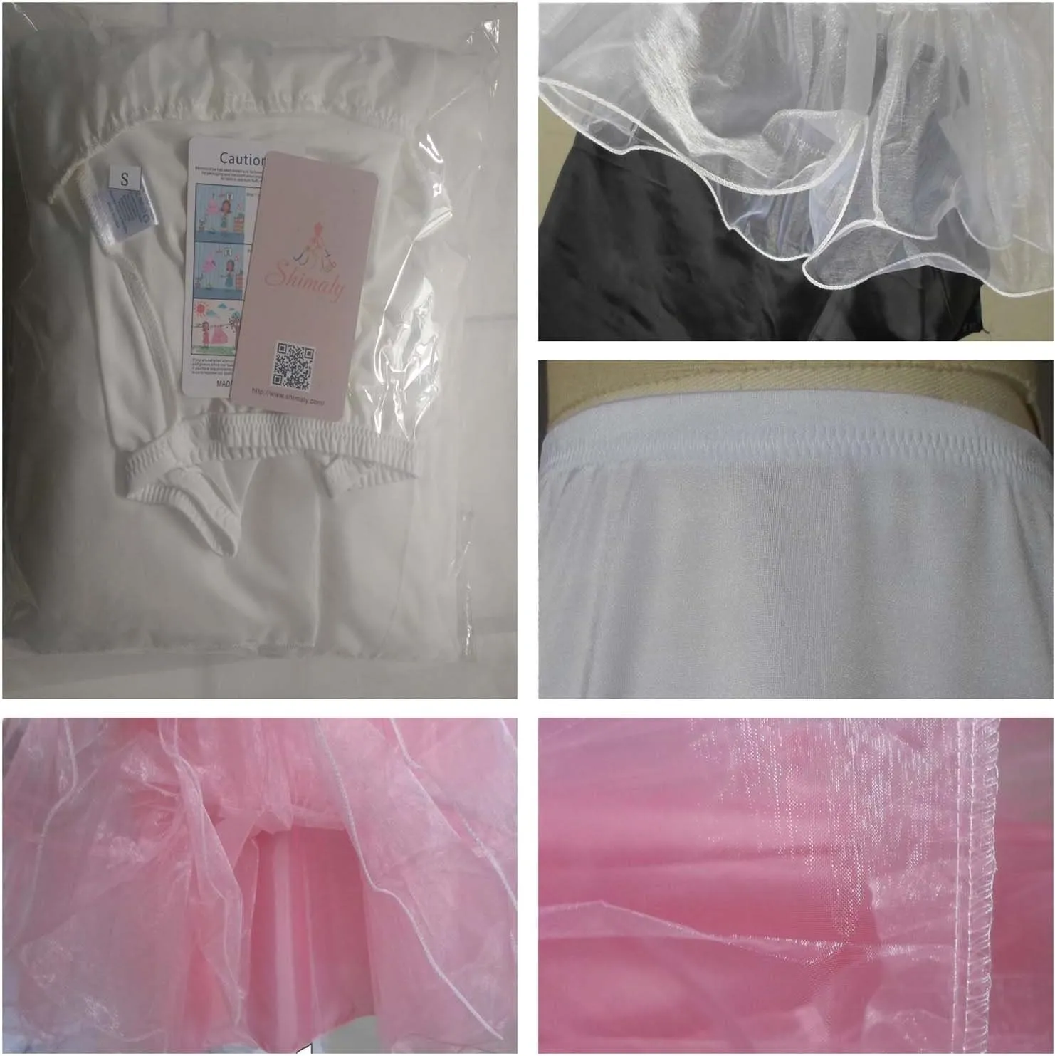Shimaly® Women's 50s Vintage Petticoat 26" Crinoline Rockabilly Tutu Skirt Slip S-3XL