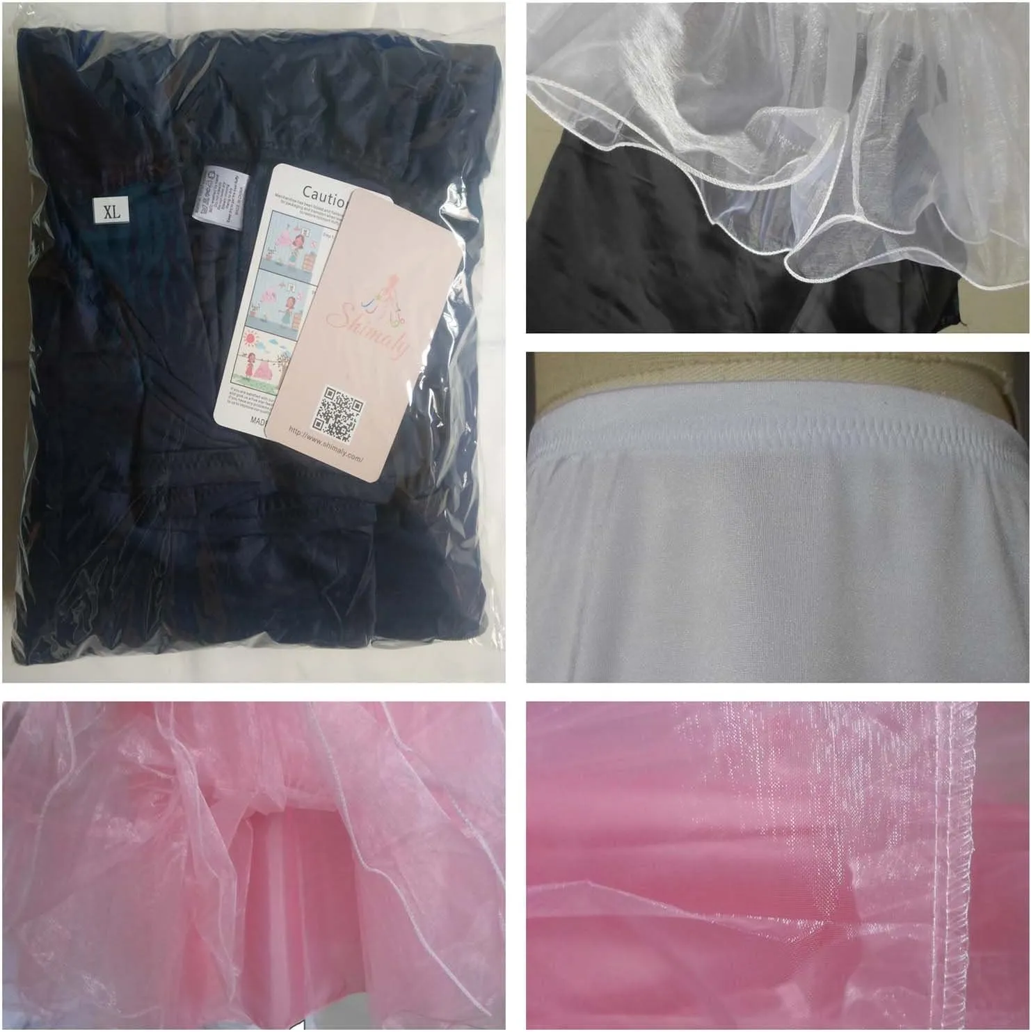 Shimaly® Women's 50s Vintage Petticoat 26" Crinoline Rockabilly Tutu Skirt Slip S-3XL