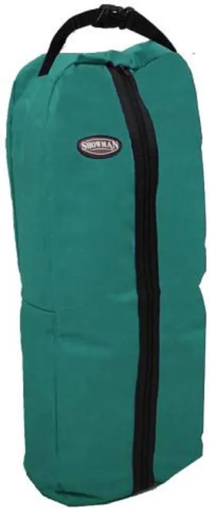 Showman Teal Durable Nylon Halter Bridle Rein Handle Front Zipper Carry Bag