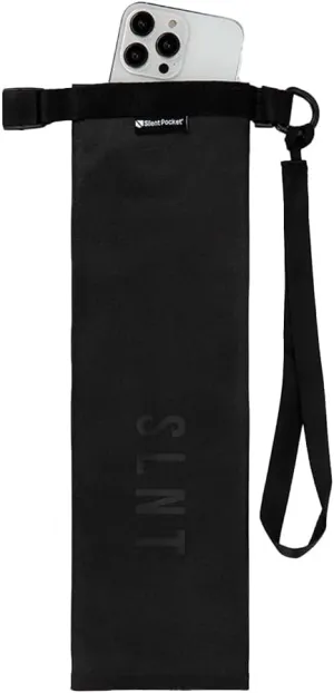 Silent Pocket SLNT Mini Waterproof Faraday Phone Sleeve Dry Bag Signal Blocking, Instant Protection and Security, Protects Against Cellular, GPS, WiFi, Bluetooth, EMR, EMF, Radiation, Anti-Hack Black