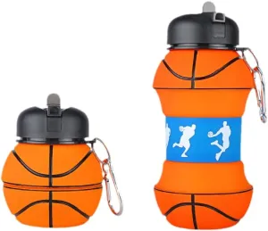 Silicone Folding Ball Bottle Outdoor Sports Kettle Home Kids Water Cup Portable with Fun Tumbler for Picnic Tumblerful Student Portable Cute
