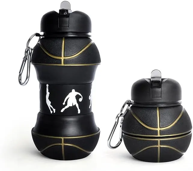 Silicone Folding Ball Bottle Outdoor Sports Kettle Home Kids Water Cup Portable with Fun Tumbler for Picnic Tumblerful Student Portable Cute