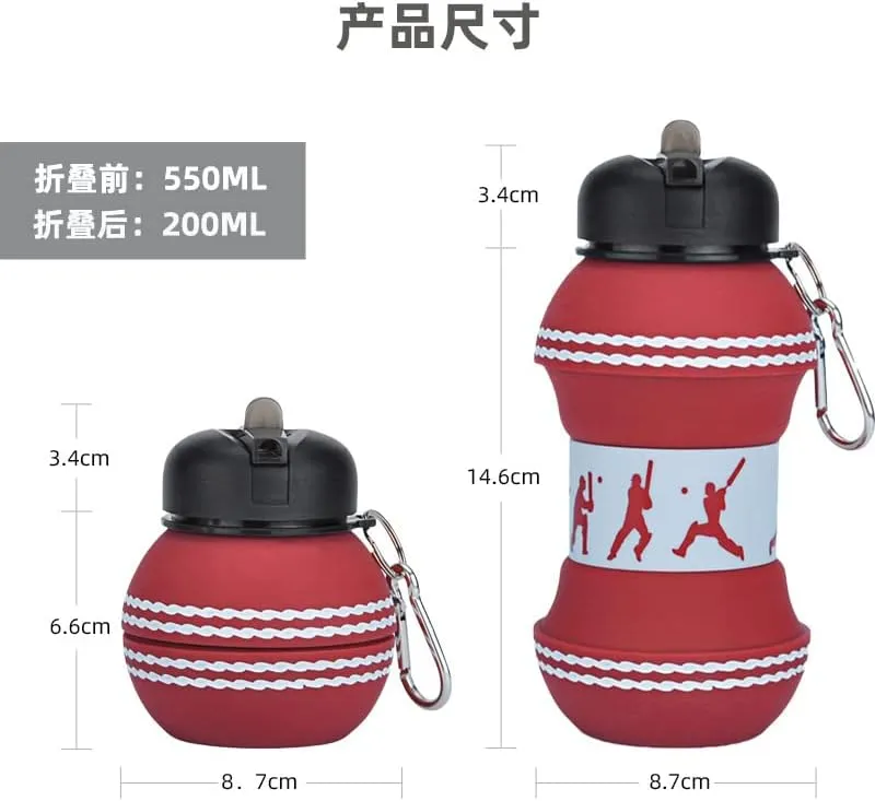 Silicone Folding Ball Bottle Outdoor Sports Kettle Home Kids Water Cup Portable with Fun Tumbler for Picnic Tumblerful Student Portable Cute