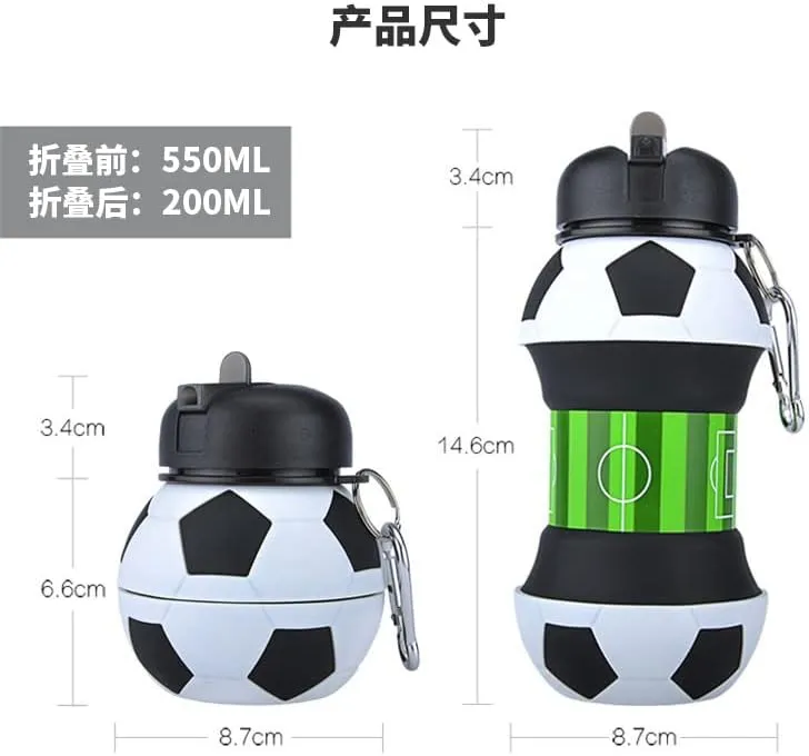 Silicone Folding Ball Bottle Outdoor Sports Kettle Home Kids Water Cup Portable with Fun Tumbler for Picnic Tumblerful Student Portable Cute