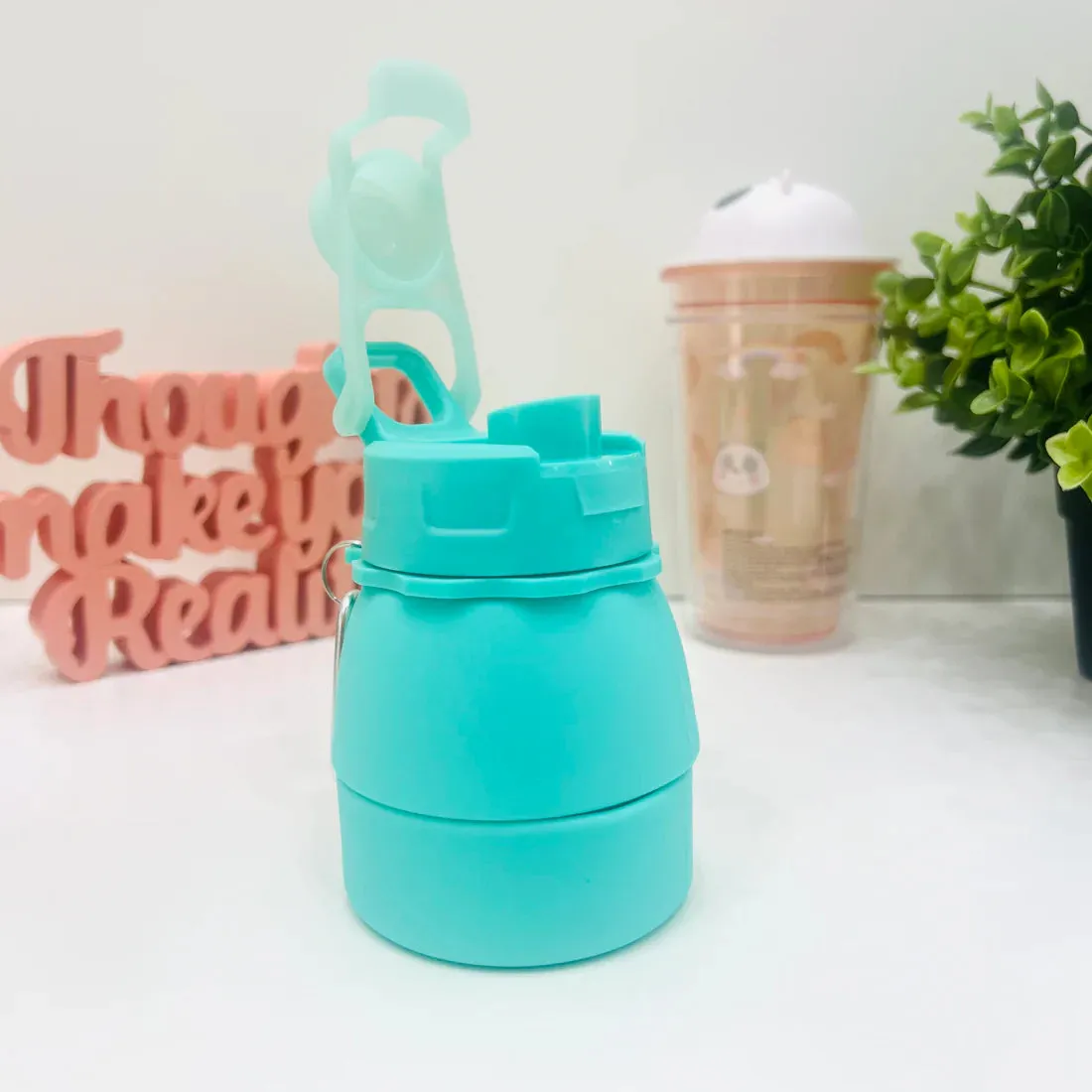 Silicone Folding Telescopic Kettle for Outdoor Sports Travel Portable Water Cups