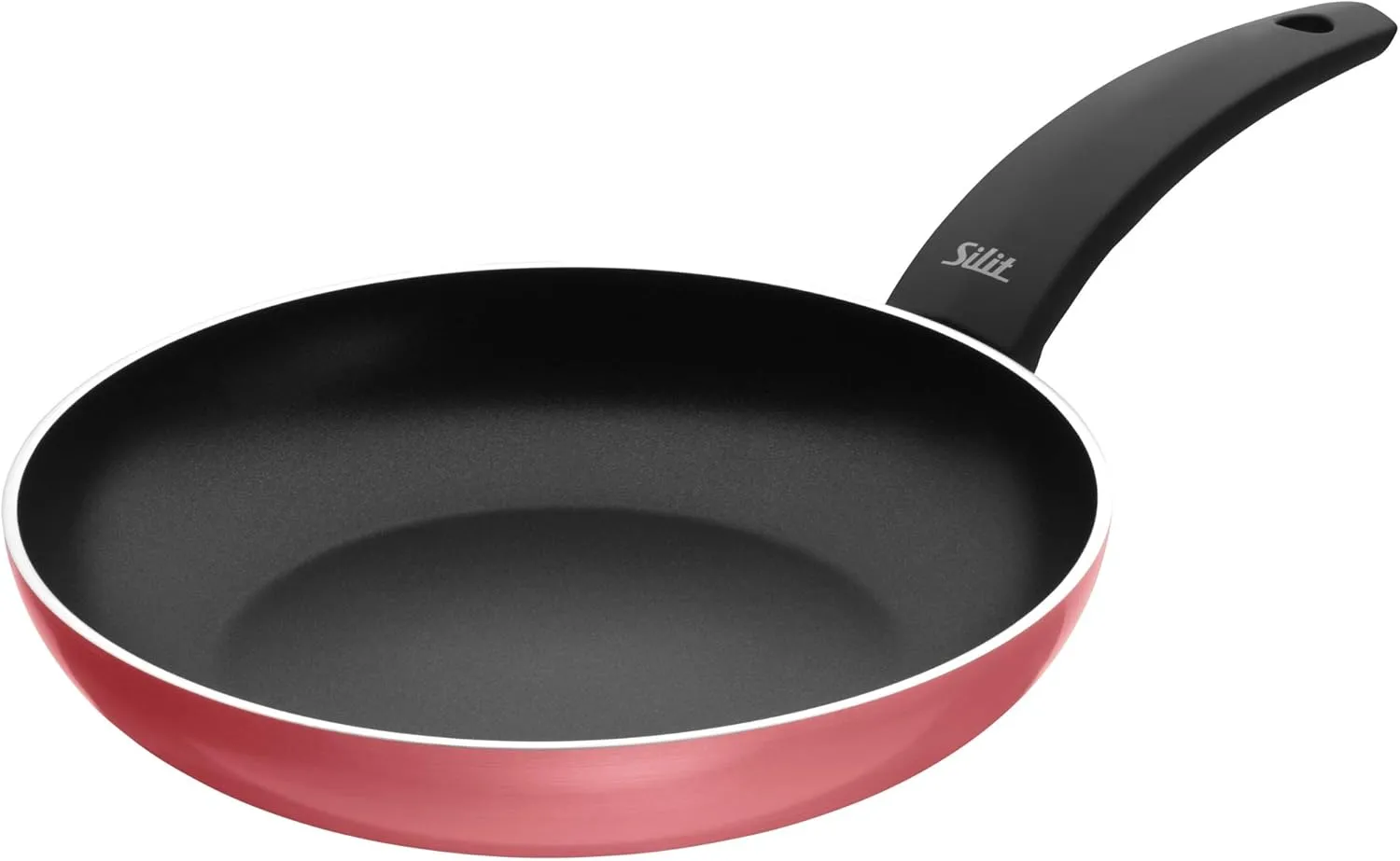 Silit Belluna Frying Pan 24 cm Aluminium Coated with Plastic Handle for Gentle Frying Rose