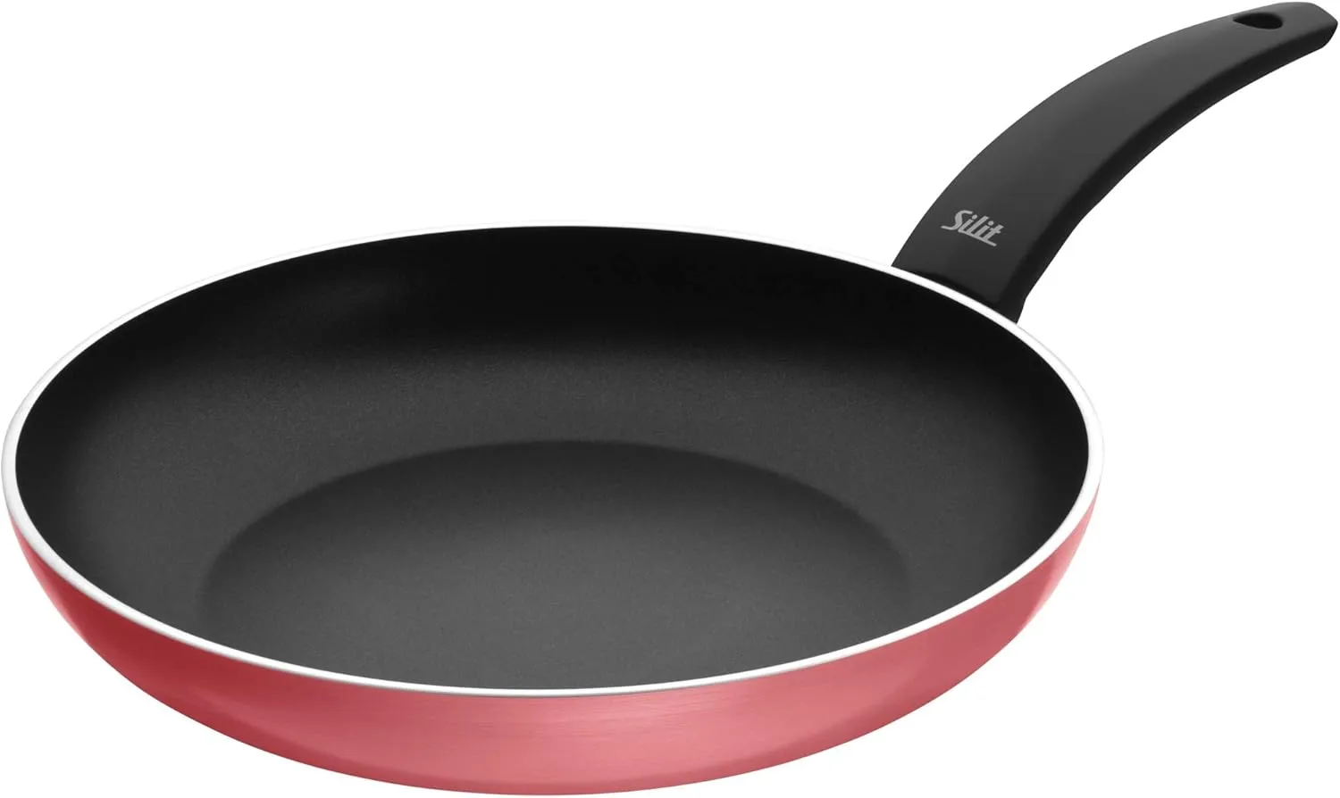 Silit Belluna Frying Pan 28 cm Aluminium Coated with Plastic Handle for Gentle Frying Rose