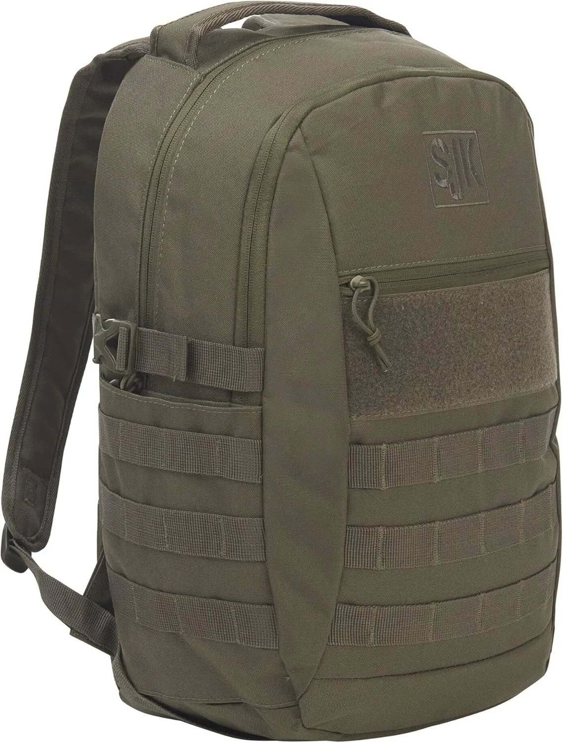 Slumberjack SJK Chaos 20L Tactical Daypack with PALS Attachment Air-Mesh Panels and Shoulder Straps Backpack For Men and Women - Black Leaf Green