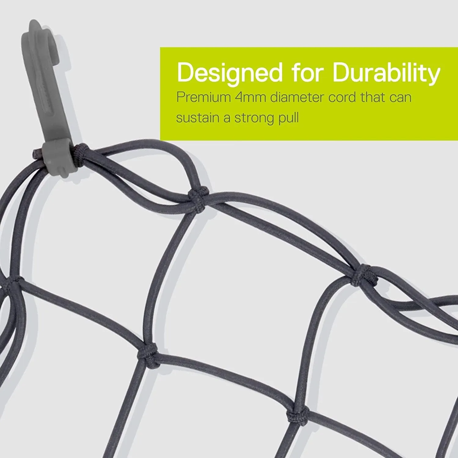 Small Cargo Net by Delta Cycle (2-Pack) - Expandable Bungee Net with Hooks Stretches to 22" x 22" - Bike Cargo Net Keeps Your Gear Tightly in Place for Bikes & Kayaks