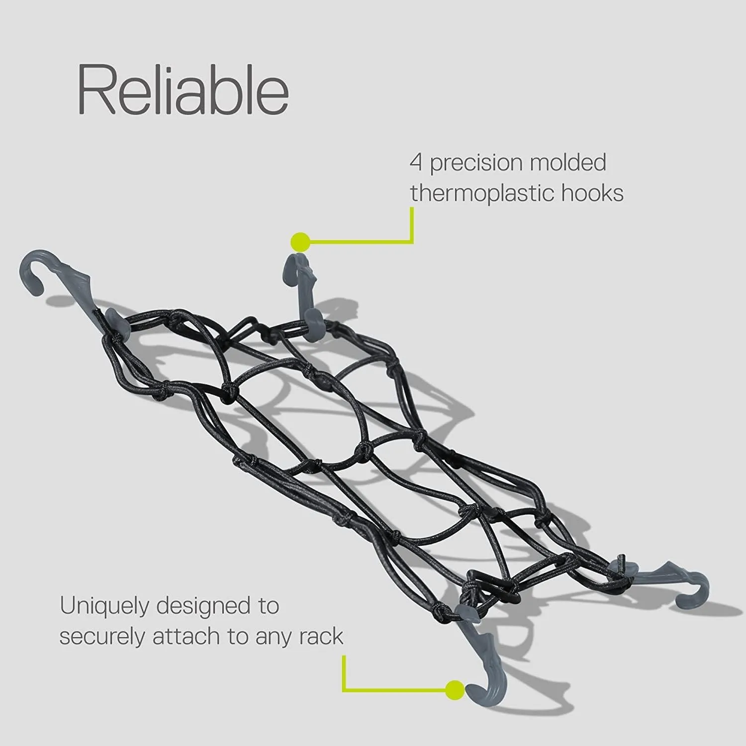 Small Cargo Net by Delta Cycle (2-Pack) - Expandable Bungee Net with Hooks Stretches to 22" x 22" - Bike Cargo Net Keeps Your Gear Tightly in Place for Bikes & Kayaks