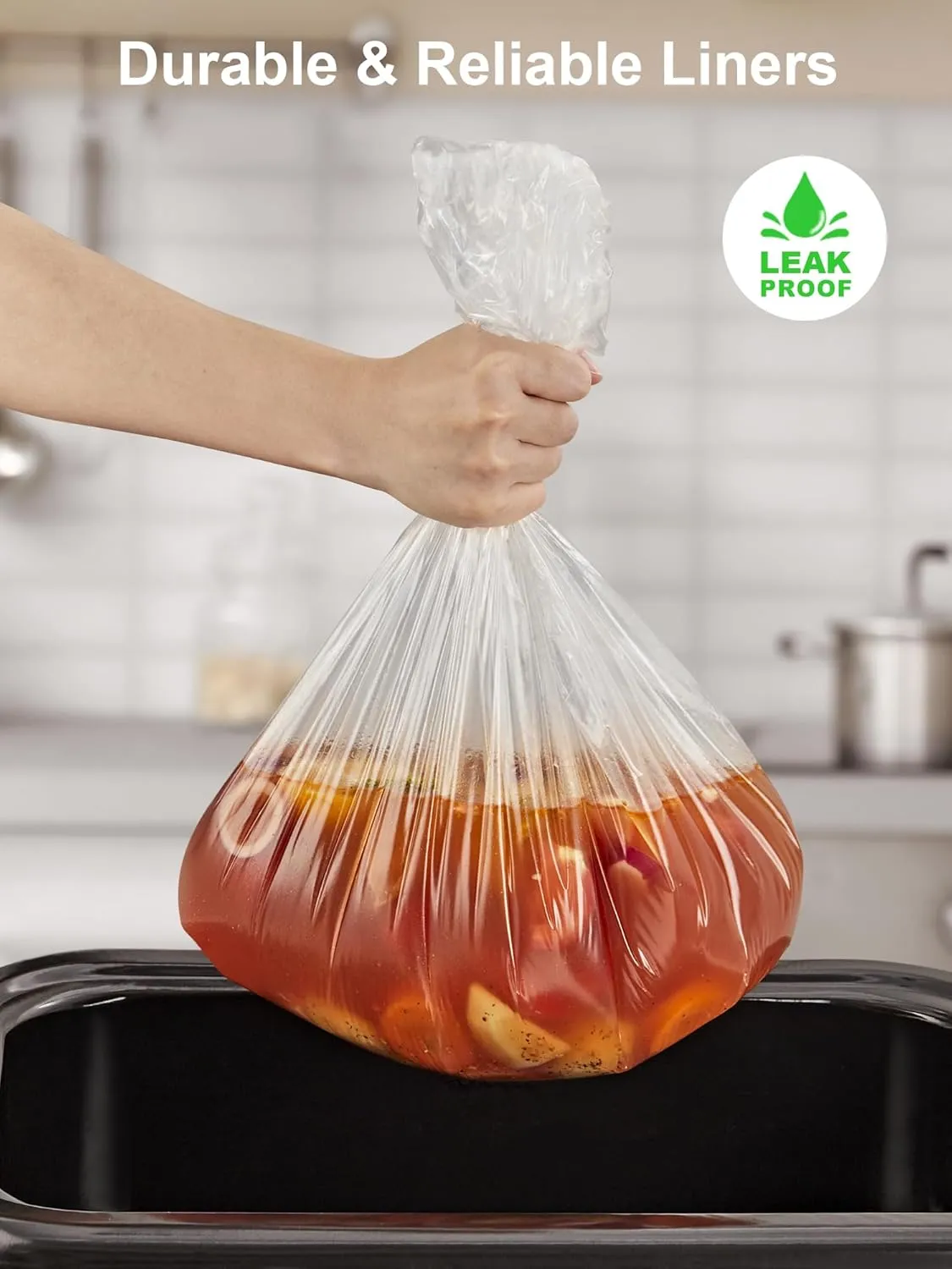 SMARTAKE Electric Roaster Liners, 10 Count Disposable Roaster Liners, Fits 16, 18, 22 Quart Roasters, Roaster Pan Oven Liners Plastic Cooking Bags for Instant Cleanup, 18 x 34 Inch