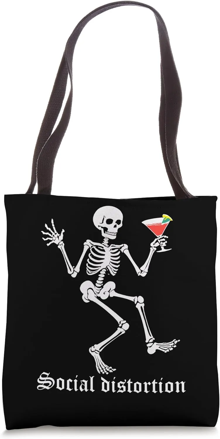 Social Distortions Skeleton Drinking Party Tote Bag