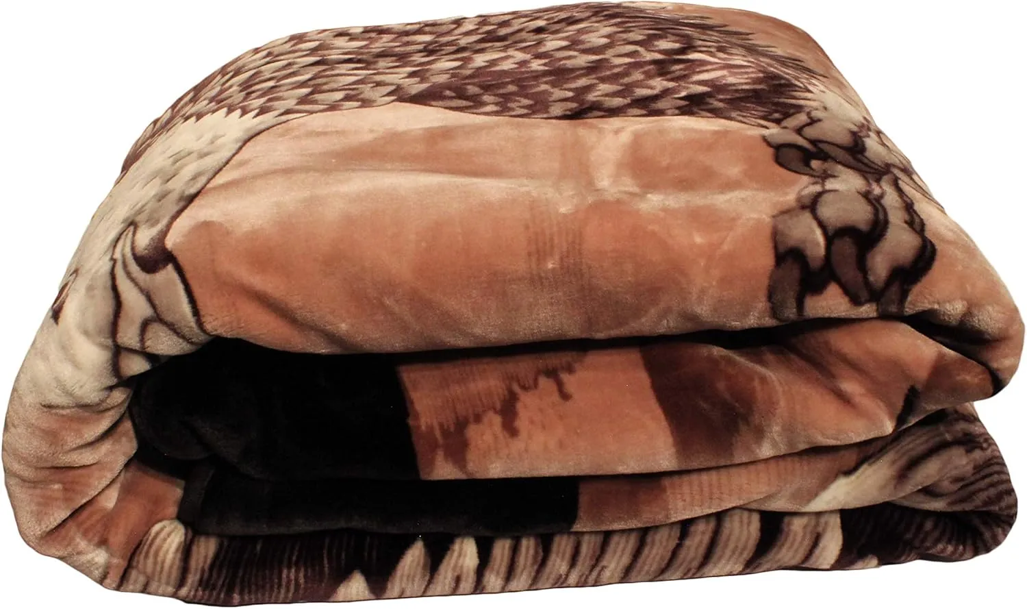 SOLARON Super Thick Heavy Weight Ultra Silky Soft Mink Heavy Duty Reversible Blanket Bed comforters bedspreads Bedding Comforter King or Queen (Twin, 118 Eagle Black)