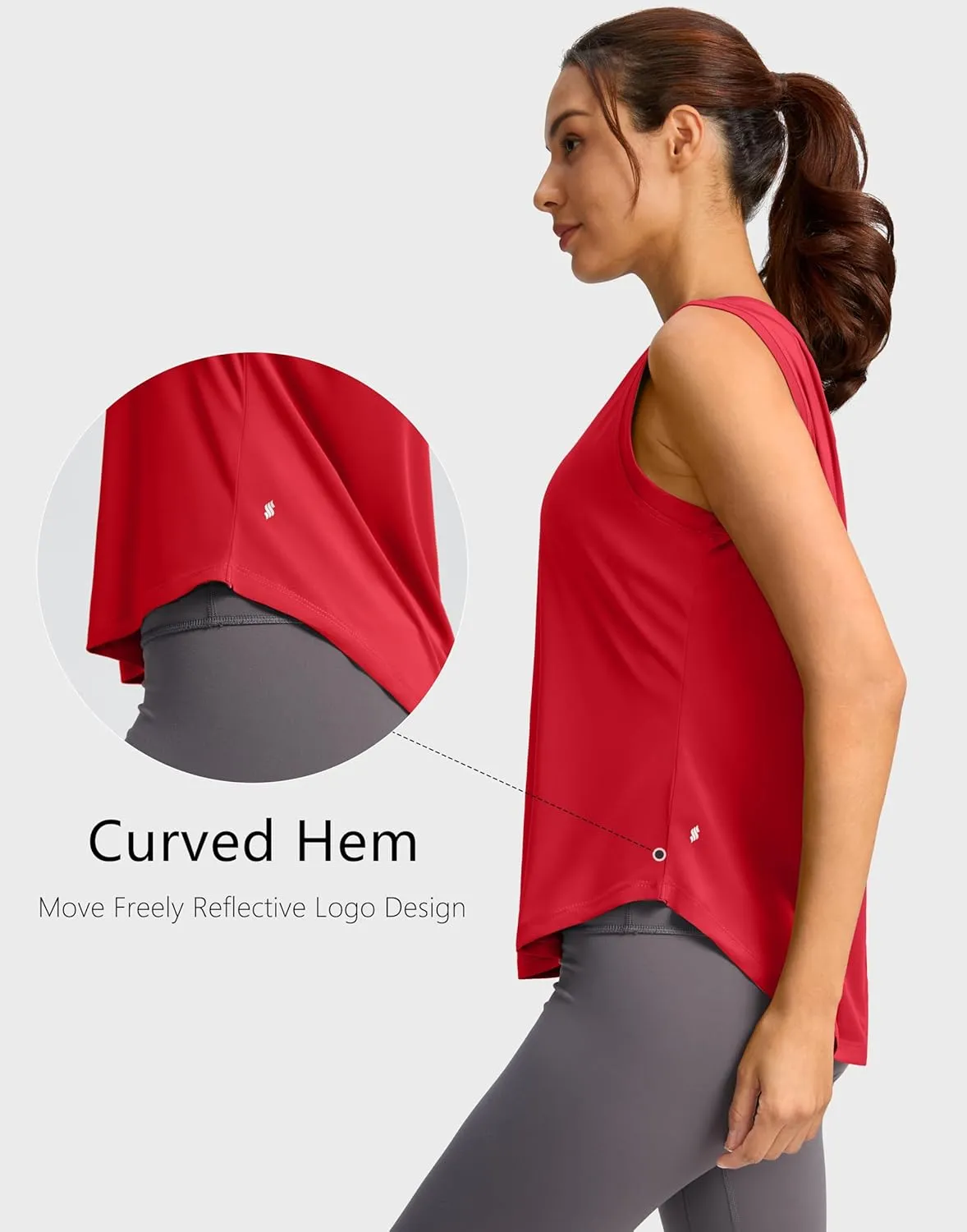 Soothfeel Womens Workout Tops for Women Sleeveless Tennis Yoga Shirts Lightweight Loose Athletic Running Tank Tops