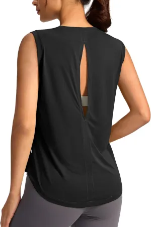 Soothfeel Womens Workout Tops for Women Sleeveless Tennis Yoga Shirts Lightweight Loose Athletic Running Tank Tops