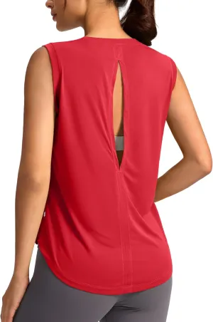 Soothfeel Womens Workout Tops for Women Sleeveless Tennis Yoga Shirts Lightweight Loose Athletic Running Tank Tops