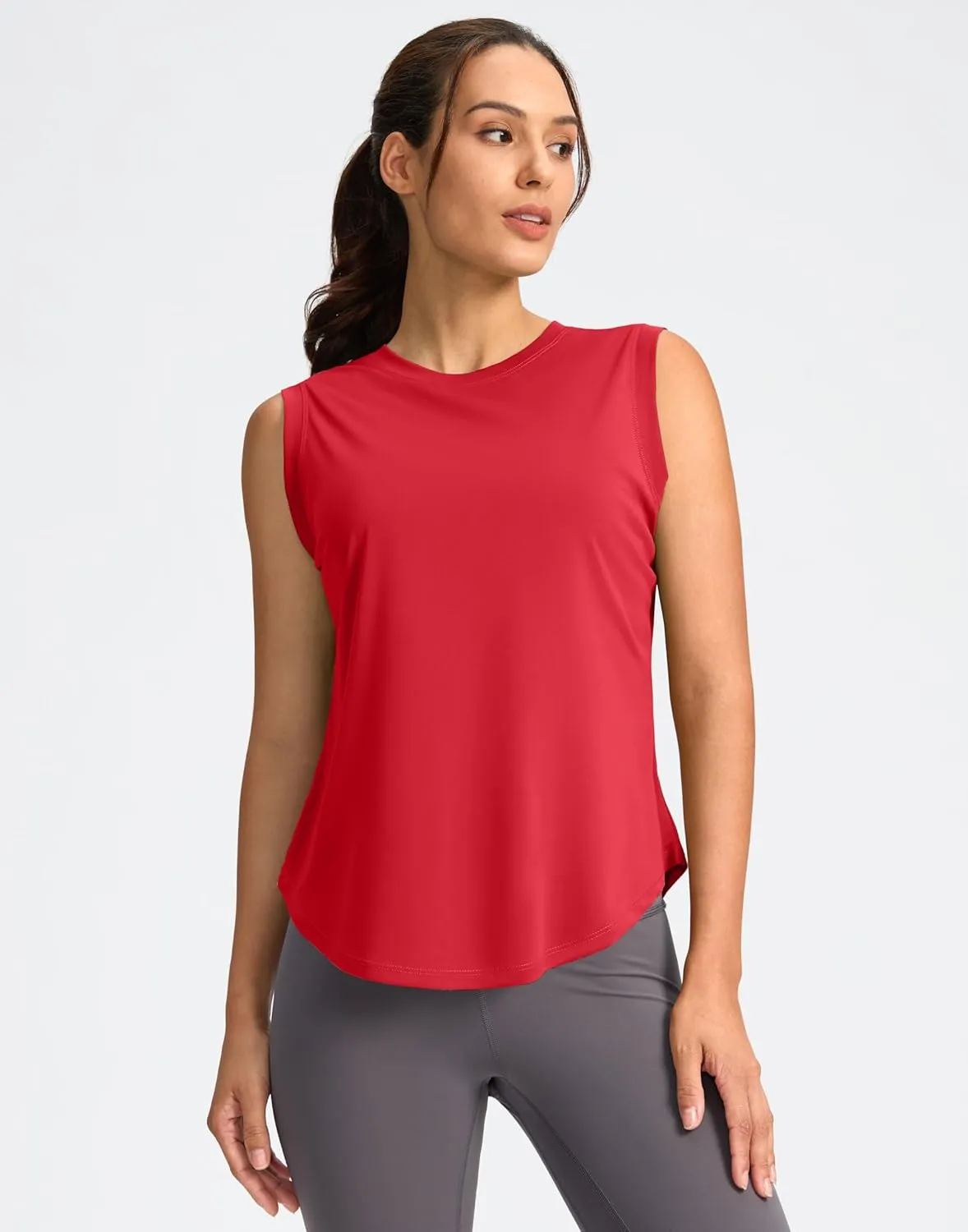 Soothfeel Womens Workout Tops for Women Sleeveless Tennis Yoga Shirts Lightweight Loose Athletic Running Tank Tops