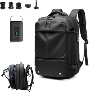 Spacevac Pro Backpack, Spacevac Backpack with Pump, Vacuum Compression 60 Liters Expandable Travel Backpacks (Black)