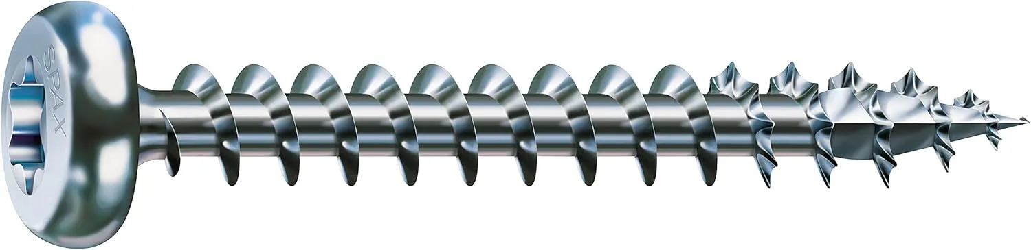 SPAX Universalschraube, 4,0 x 25 mm, 1000 Pieces, T-Star Plus, Half Round Head, Full Thread, 4CUT, WIROX A3J, 0201010400255