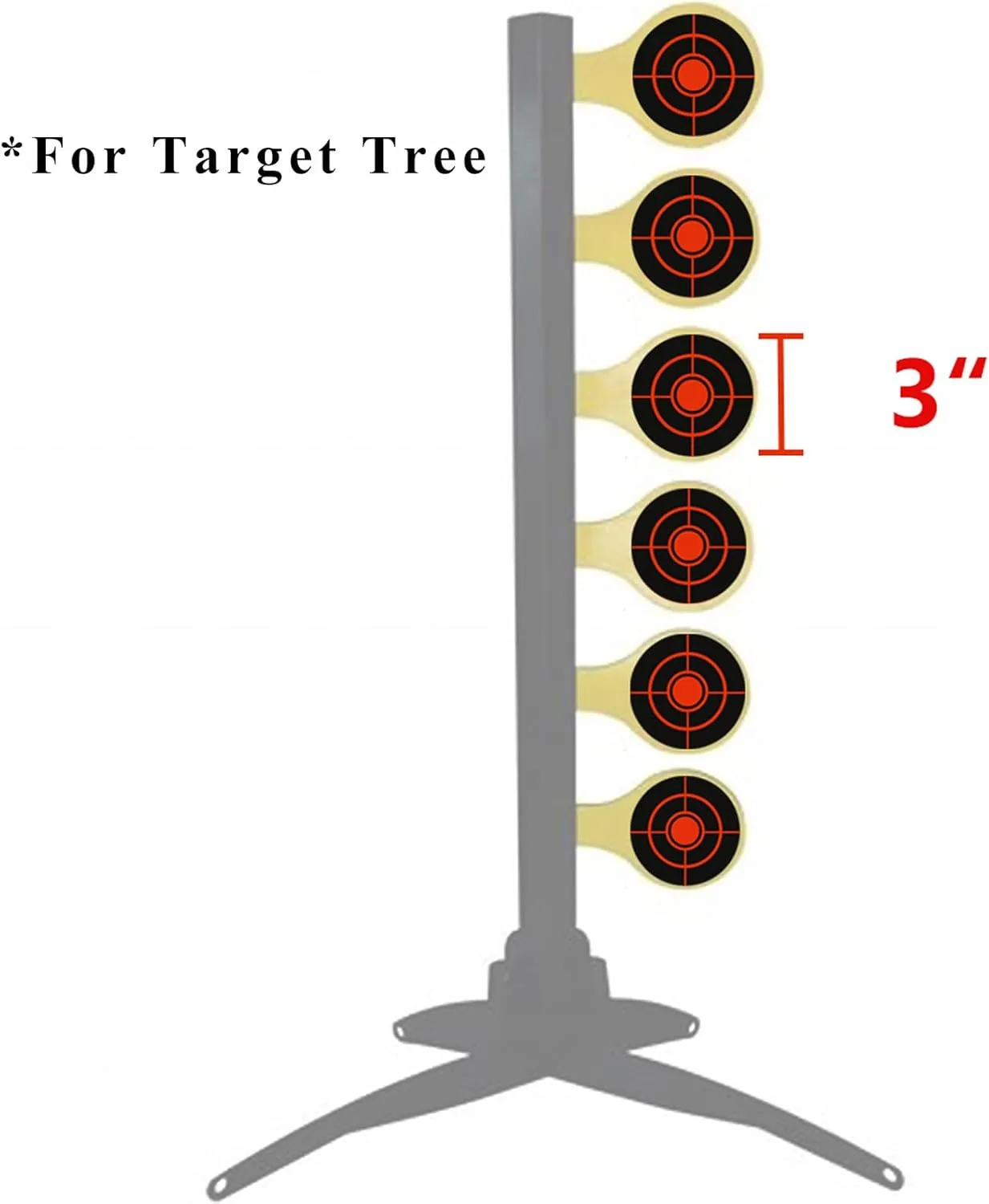 Splatter Target Stickers, 3" Reactive Paper Targets, 250/500 Pcs Adhesive Shooting Targets with Fluorescent Yellow Impact for BB Gun, Pellet Gun, Airsoft, Rifle Shooting Practice