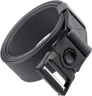 Sportmusies Tactical Belt for Men Nylon Webbing Belt with Heavy-Duty Quick-Release Buckle