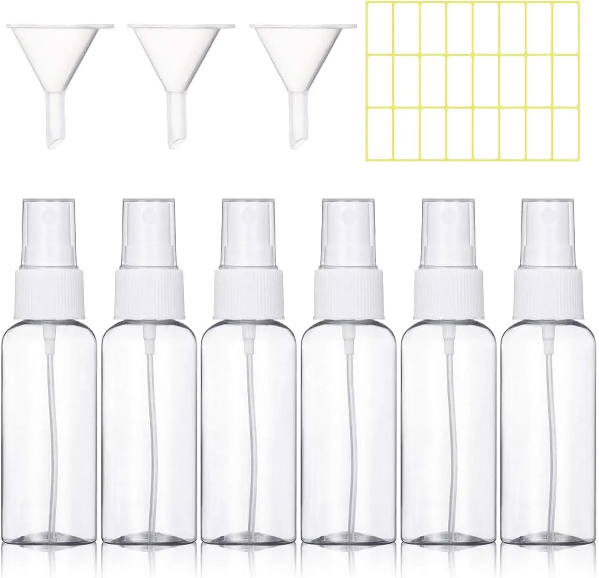 Spray Bottle Empty Plastic Atomiser Fine Mist Spray Bottles Transparent Travel Bottle Set