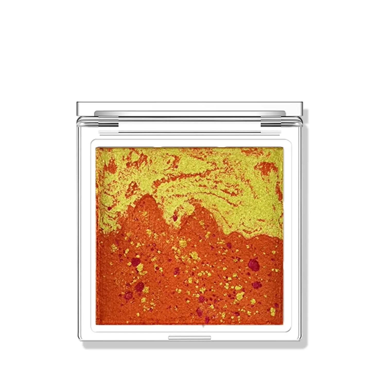 Stage Eyeshadow Palette - Waterproof, High Pigment Metallic & Glitter, 24H Crease-Proof (#03 Sunset (Yellow   Orange))