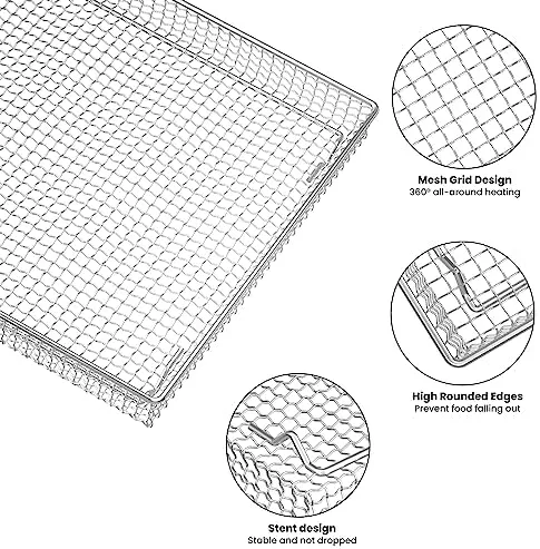 Stainless Steel Air Fryer Basket and Tray,Compatible with Cuisinart Airfryer TOA-060 and TOA-065