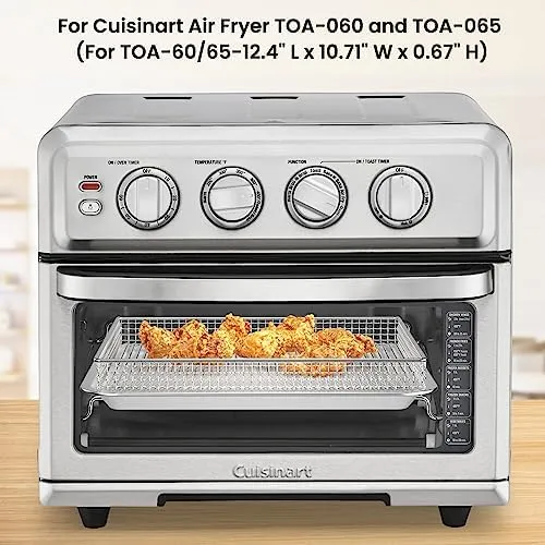 Stainless Steel Air Fryer Basket and Tray,Compatible with Cuisinart Airfryer TOA-060 and TOA-065