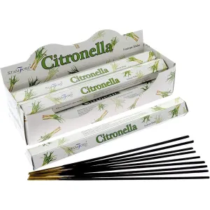 Stamford Premium Hex Incense Sticks - Citronella - Pack of 6 (Approx. 120 sticks)
