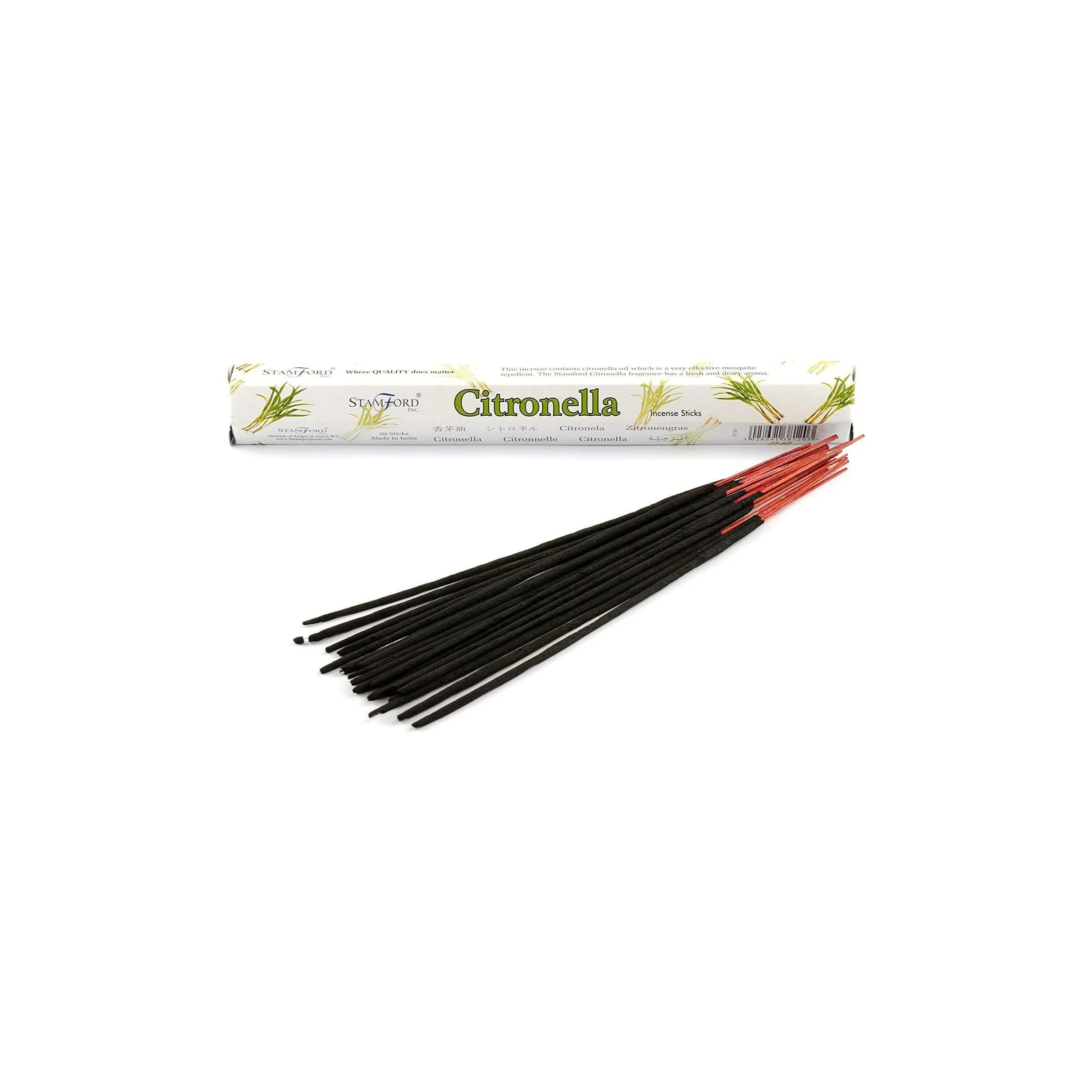 Stamford Premium Hex Incense Sticks - Citronella - Pack of 6 (Approx. 120 sticks)