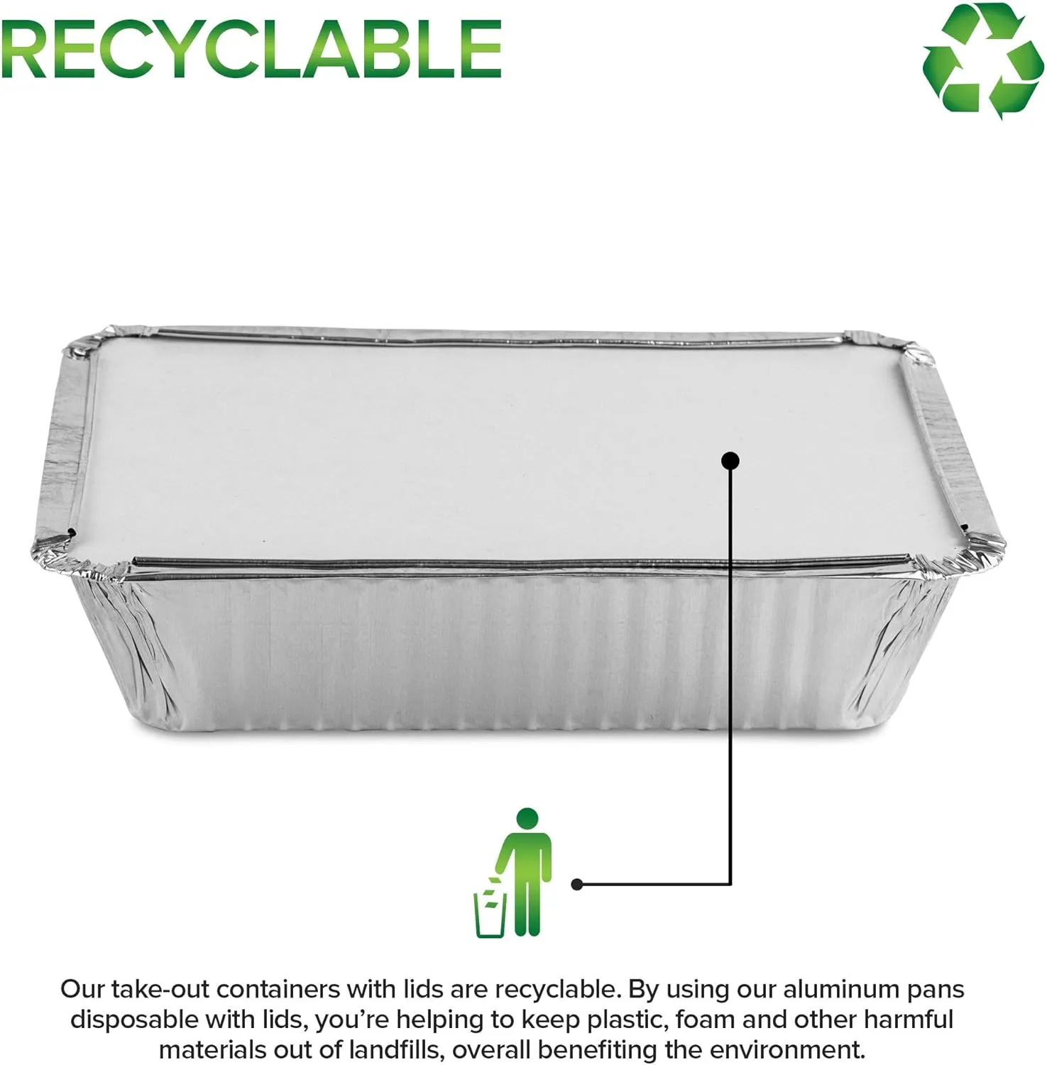 Stock Your Home 2 Lb Small Aluminum Pans with Lids (100 Pack) Foil Pan   Cardboard Lid, Disposable Cookware, Takeout Trays with Lids - To Go Disposable Food Containers for Restaurants & Catering
