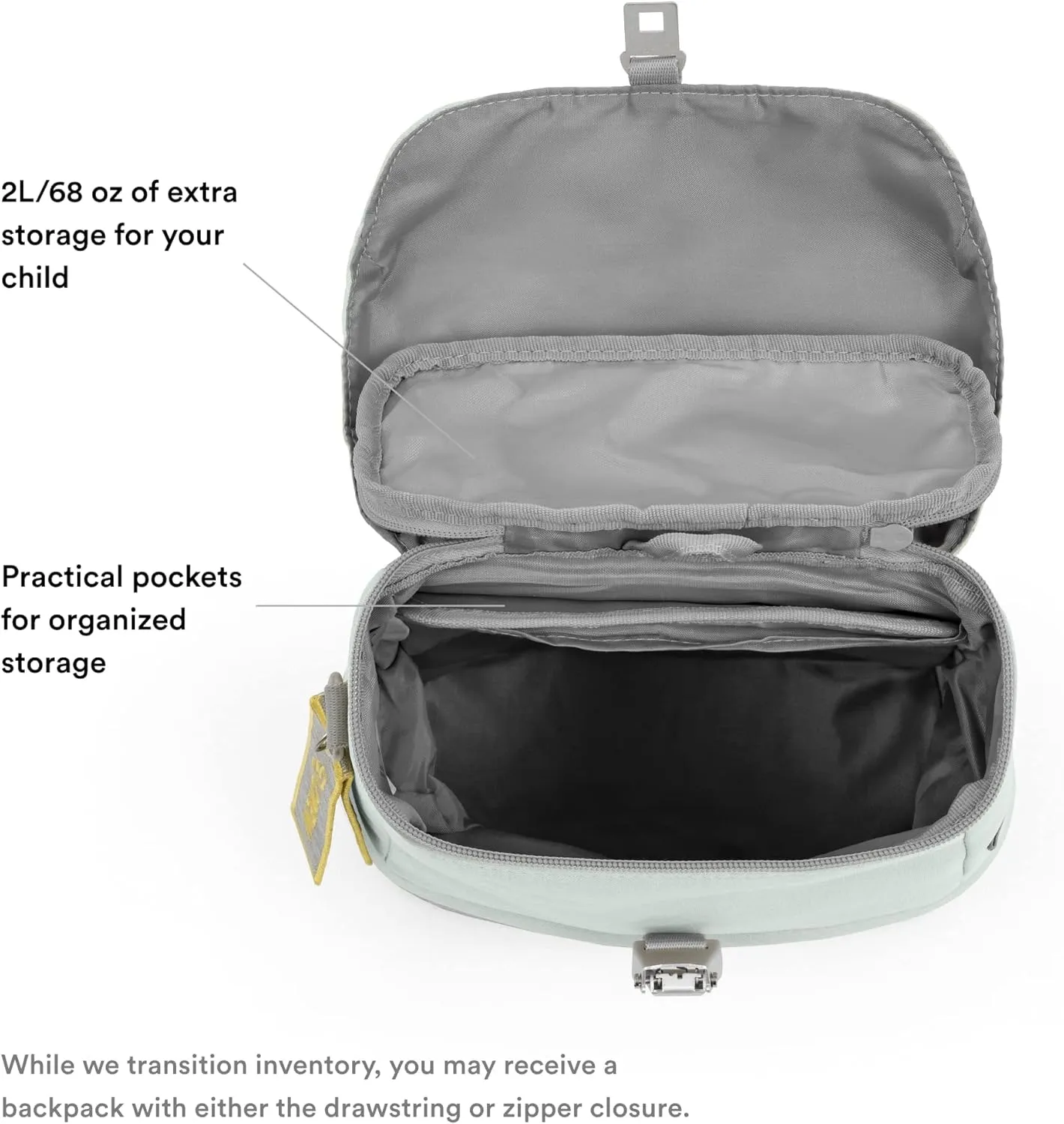 Stokke JetKids BackPack, Green Aurora - Expandable Design for Kids 2-7 Years Old - Easy-to-Clean, Water Repellent Fabric - Includes Pull-Out Seat Pad, Name Tag & Detachable Captain Stripes