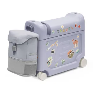 Stokke JetKids Travel Bundle, Arctic Blue - Includes BedBox Ride-On Suitcase & Backpack - Best for Kids 2-7 Years Old (Up to 77 lbs)