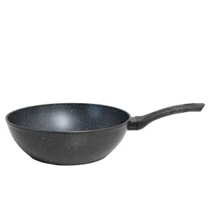Stone Chef Forged Wok Non Stick Cookware Kitchen Grey Handle - 28cm