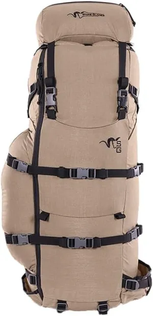 Stone Glacier Sky Archer 6400 Backpack with Xcurve Frame, 6400  Cubic Inches, Tan, Large, Weatherproof, Hydration Compatible, Internal Spotting Scope Pocket (50076-TN-L)