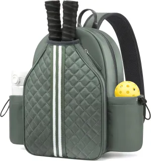 Sucipi Pickleball Bags for Women Lightweight Crossbody Pickleball Sling Bag Stylish Quilted Pickleball Paddle Bag