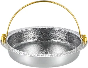 Sukiyaki Pan Hanging Cooking Pot Round,with Handle,Cooking Pot,Sukiyaki Nabe Pot Nabe Pot for Hiking Camping Outdoor Indoor, S