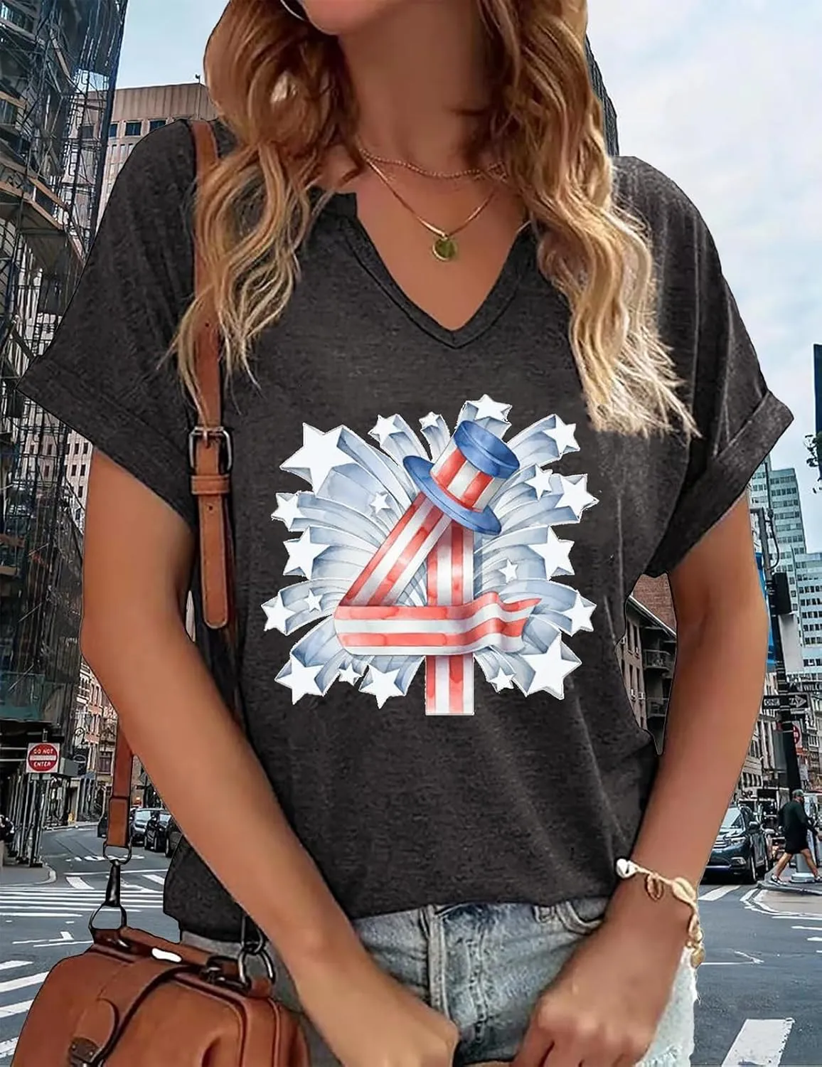 Summer Vintage Rock and Roll T Shirts for Women Casual Country Music Tshirts Rock Band Concert V Neck Tops