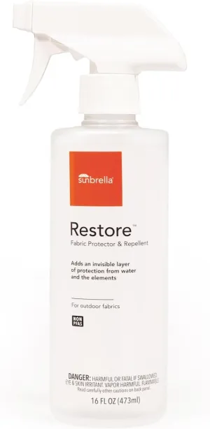 Sunbrella Restore Fabric Protector | Water-Repellent Spray for Outdoor Fabrics | Easy Use, Non-PFAS | Protect & Restore Upholstery | 16 fl oz