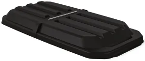 Suncast Commercial Heavy-Duty Polyethylene Lid for 1 Cubic Yard Tilt Truck, Scratch-Resistant, Water-Resistant, and Durable with Piano Hinge Design, Gray